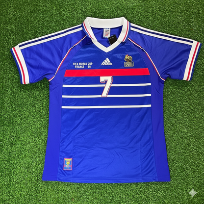 France World Cup 1998 Ousmane Dembele Retro Football Jersey