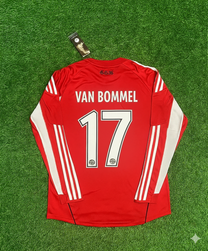 Mark van Bommel FC Bayern Munich 2010/11 Red Retro Football Jersey