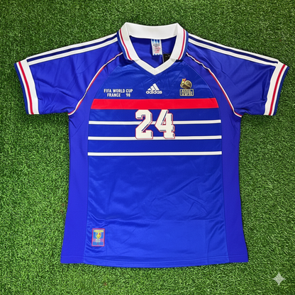 France World Cup 1998 Desire Doue Retro Football Jersey Kit