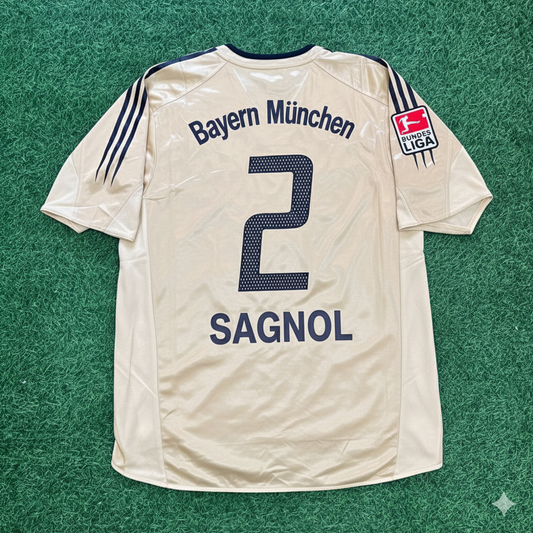 Willy Sagnol Bayern München 2004/05 Retro Golden Fußballtrikot Set Jersey