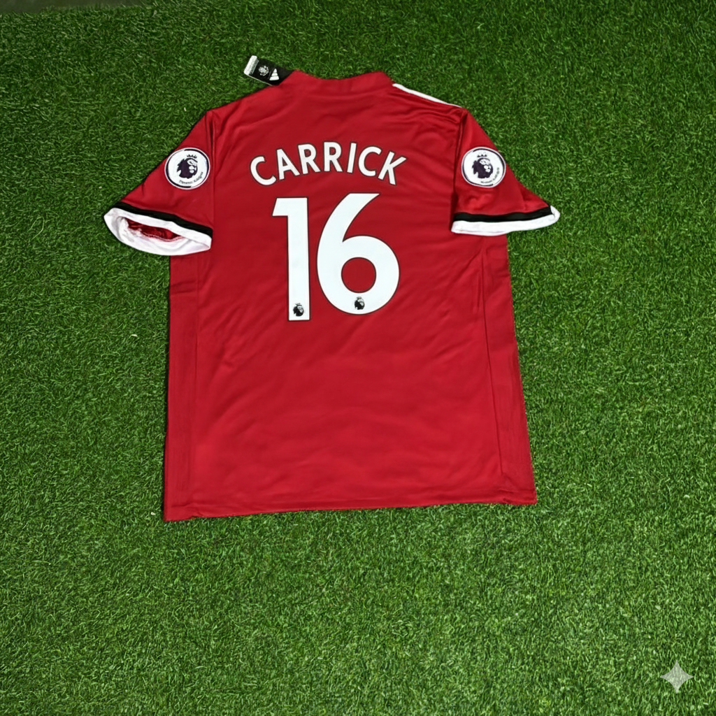 Michael Carrick Manchester United 2017/18 Red Retro Football Jersey Collection