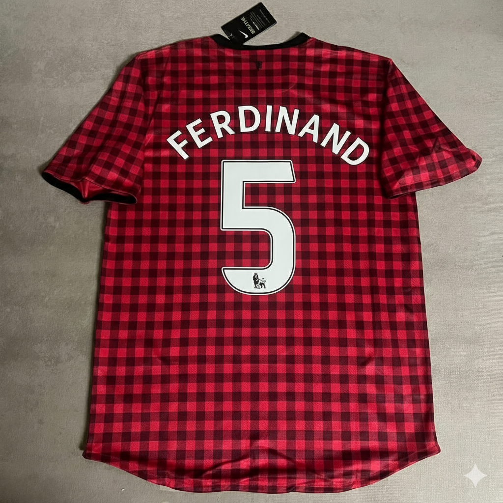 Rio Ferdinand Manchester United 2012 2013 Season Red Retro Football Jersey