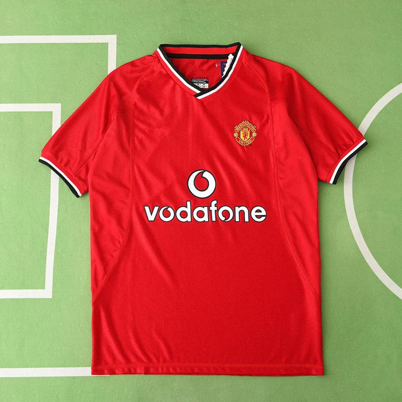 F.C Manchester United 00/02 Season Home Red Retro Jersey Trikot Soccer Kit