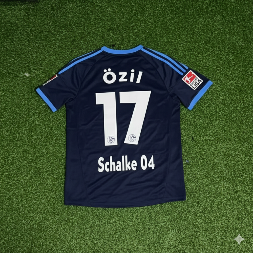 Mesut Özil Schalke 04 Retro Away Heimtrikot 10-11 Rot Fußball