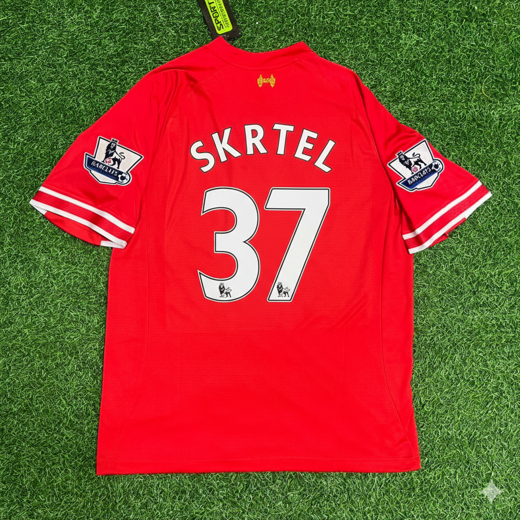 Martin Skrtel Liverpool 2013 2014 Season Red Retro Football Jersey