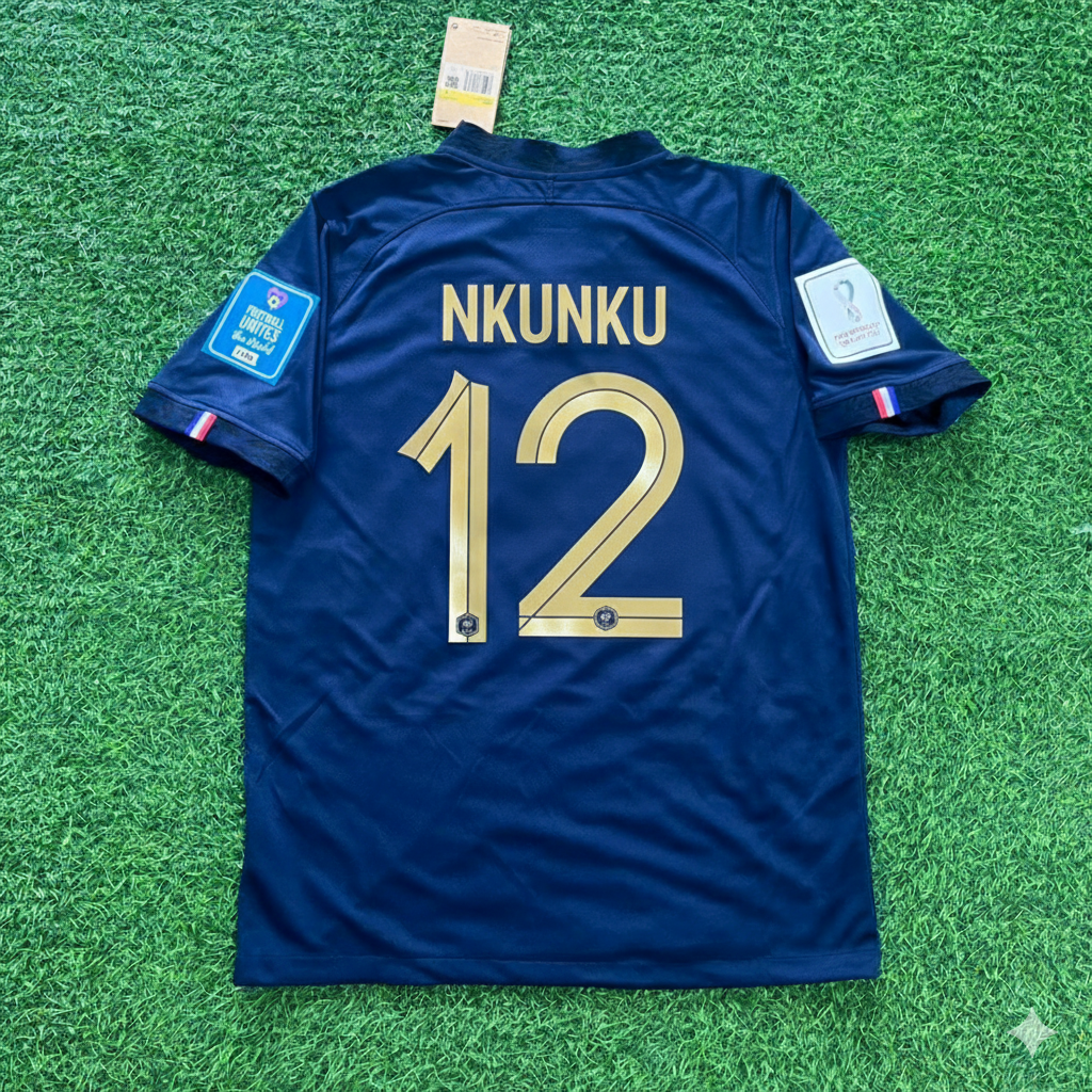 France World Cup 2022 Christopher Nkunku Final Retro Football Jersey