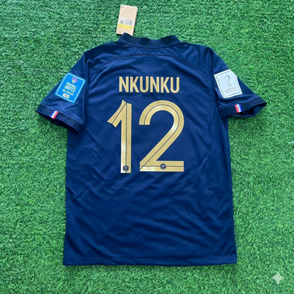 France World Cup 2022 Christopher Nkunku Final Retro Football Jersey
