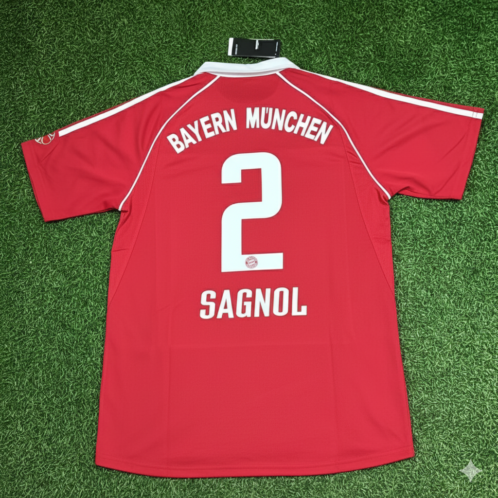 Willy Sagnol Bayern Munich 2006/07 Red Retro Football Jersey Collection