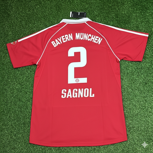 Willy Sagnol Bayern Munich 2006/07 Red Retro Football Jersey Collection