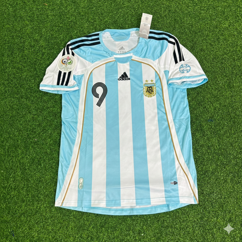 Sergio Kun Agüero Argentina Retro Football Jersey