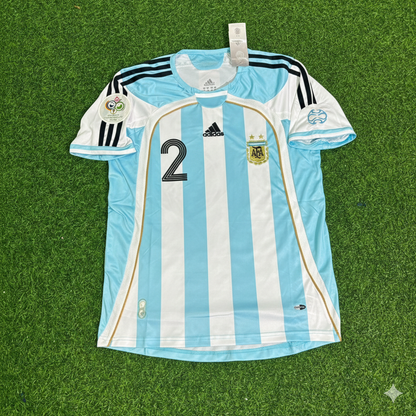 Argentina World Cup 2006 Roberto Ayala Retro Football Jersey
