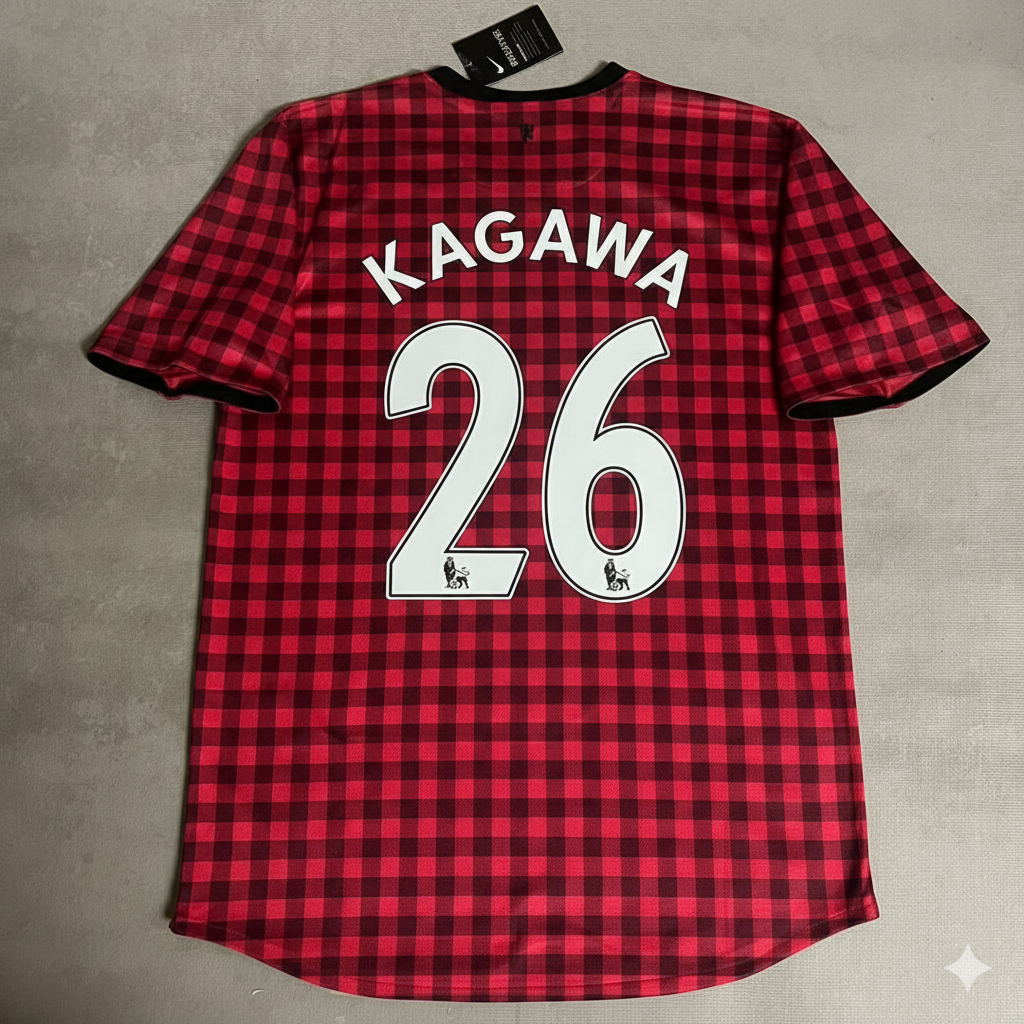Shinji Kagawa Manchester United 2012 2013 Season Red Retro Football Jersey