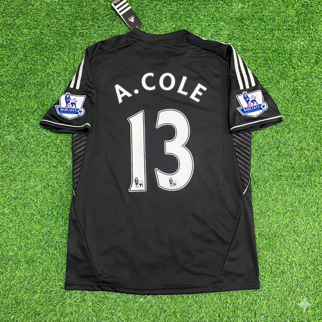 Ashley Cole Chelsea 2013/14 Black Retro Football Jersey Kit