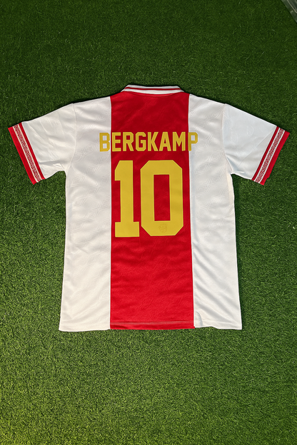 Dennis Bergkamp Ajax Retro Golden Printing Football Jersey