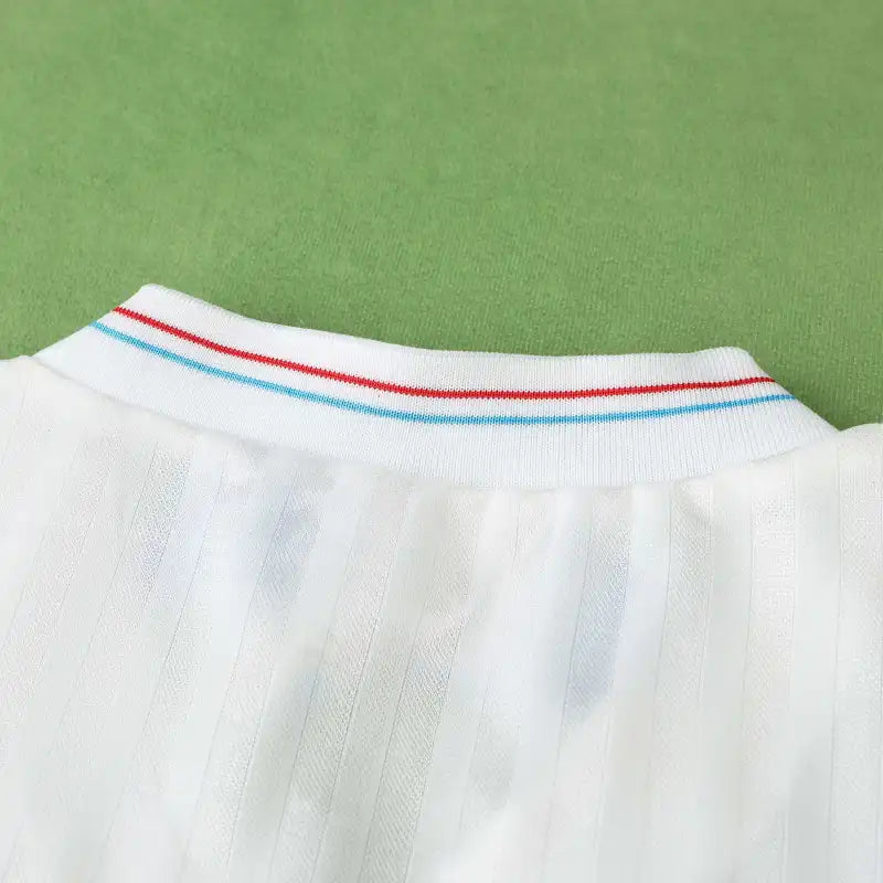 Marseille Olympique De 1990 Season Home White Retro Jersey Trikot Soccer Kit