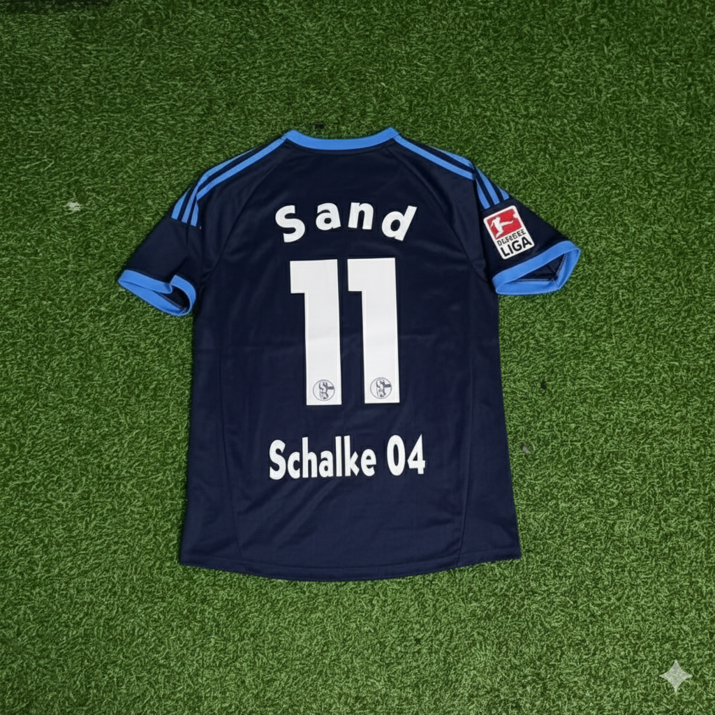 Ebbe Sand Schalke 04 Retro Away Heimtrikot Rot Fußball