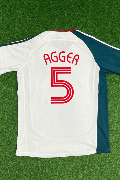 Daniel Agger Liverpool 2006 2007 White Retro Football Jersey