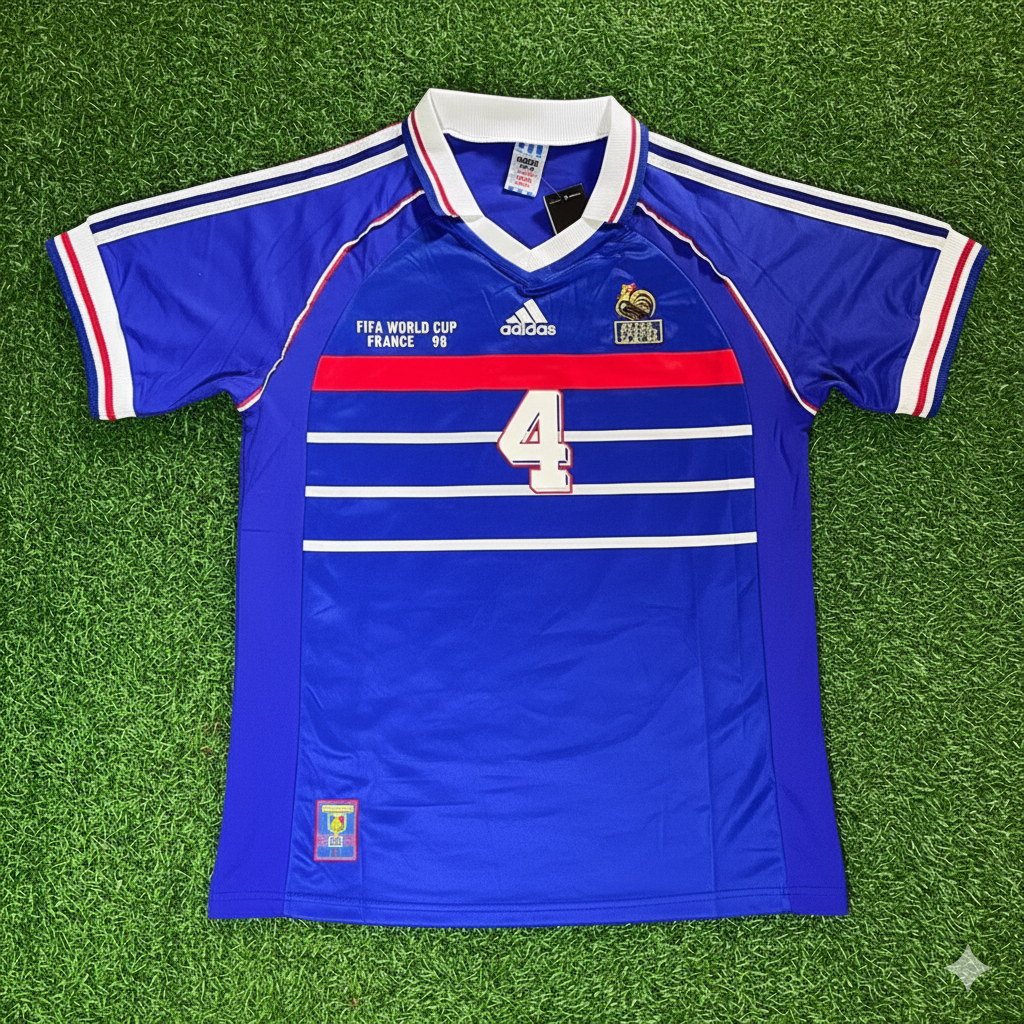 France World Cup 1998 Patrick Vieira Retro Football Jersey