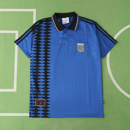 Season Argentina 1994 Away Blue Retro Jersey Trikot Soccer Kit