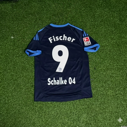 Klaus Fischer Schalke 04 Retro Away Heimtrikot Rot Fußball