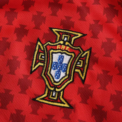 Portugal 2004 Season Home Red Retro Football Jersey