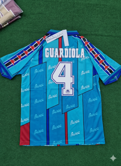 Pep Guardiola Barcelona 1996 1997 Retro Football Jersey Kit