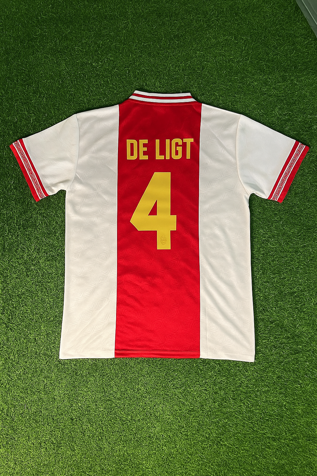 Matthijs de Ligt Ajax Retro Golden Printing Football Jersey