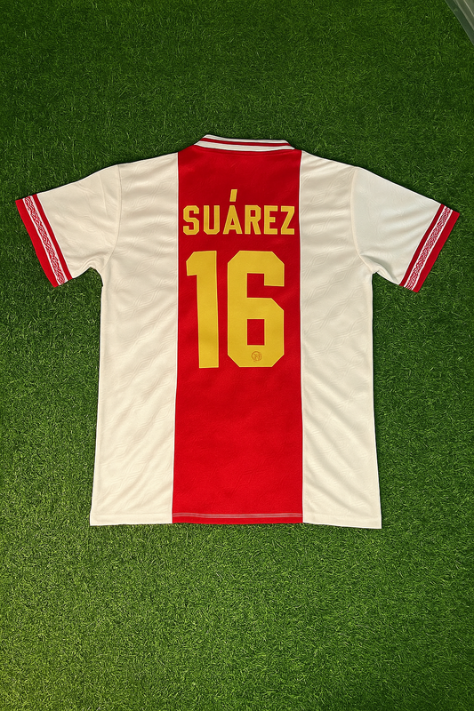 Luis Suarez Ajax Retro Golden Printing Football Jersey