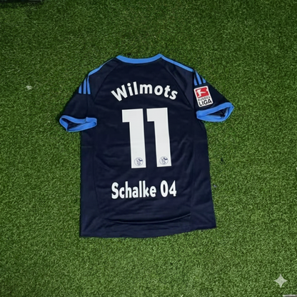 Marc Wilmots Schalke 04 Retro Away Heimtrikot Rot Fußball
