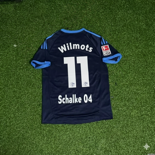 Marc Wilmots Schalke 04 Retro Away Heimtrikot Rot Fußball