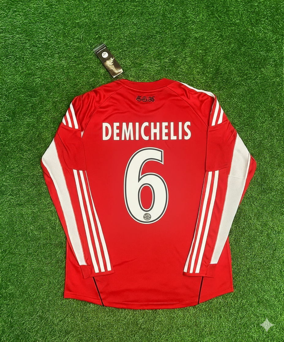 Martin Demichelis FC Bayern Munich 2010/11 Red Retro Football Jersey