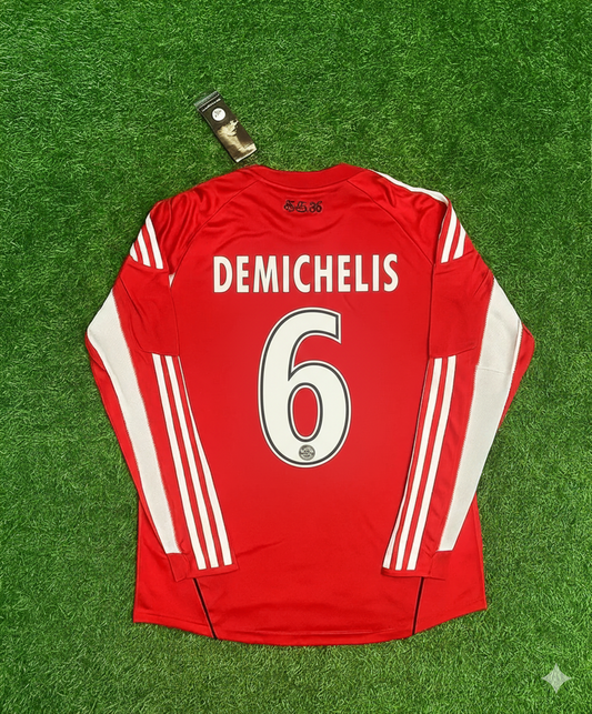 Martin Demichelis FC Bayern Munich 2010/11 Red Retro Football Jersey