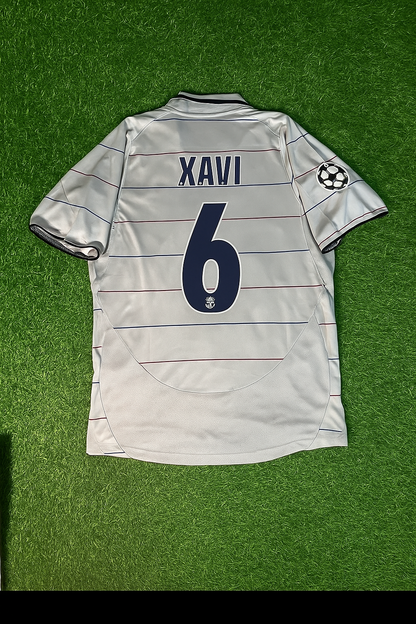 Xavi Hernandez 6 - Barcelona 2004/2005 Blue Garnet Retro Football Jersey