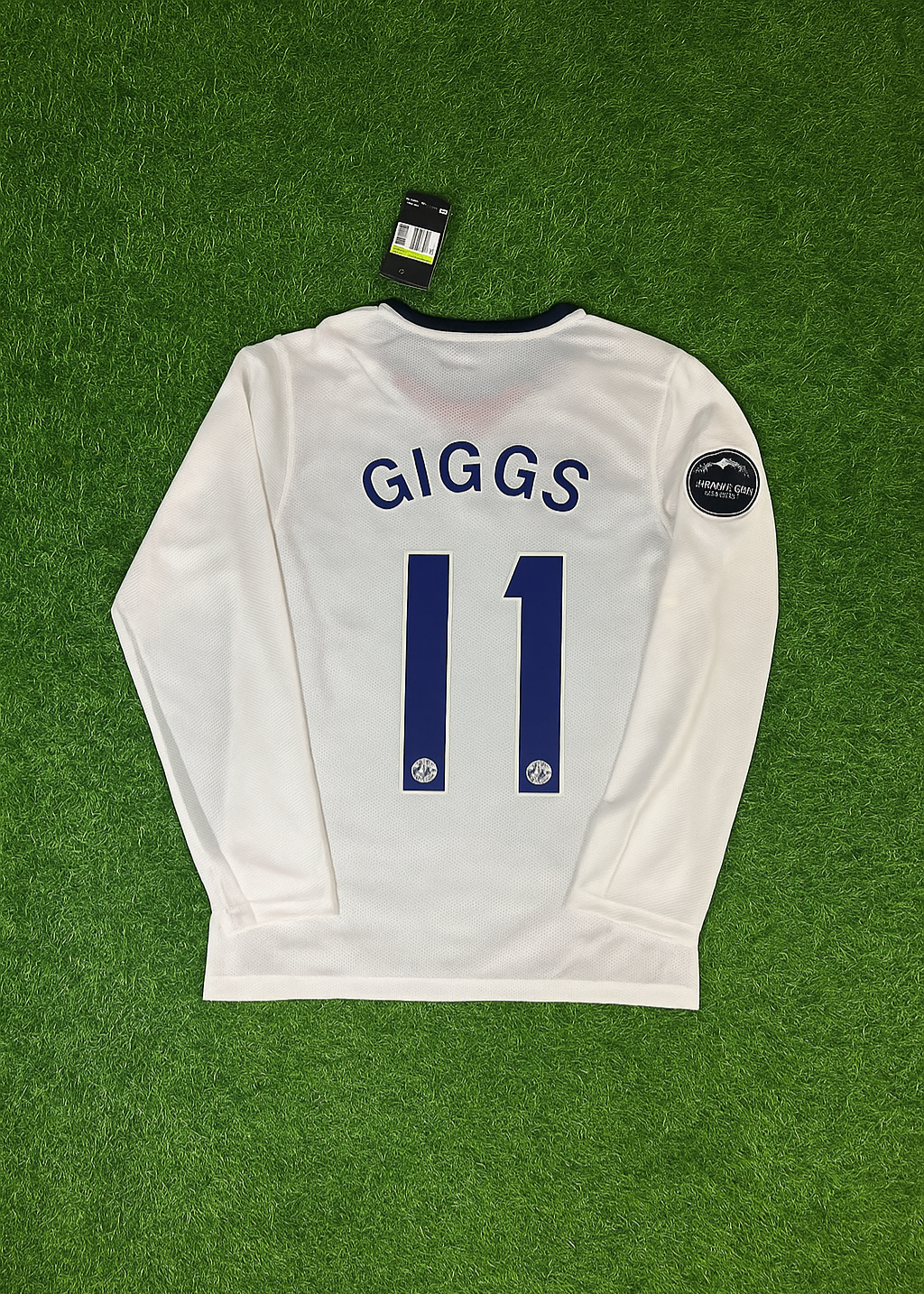 Ryan Giggs 11 Manchester United 2009 Champions Leage Final Rome Retro Long Sleeve Football Jersey