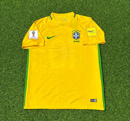 Brazil World Cup 2018 Douglas Costa #7 Home Football Jersey