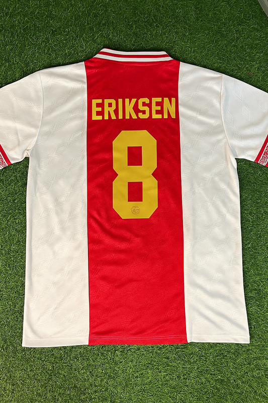 Cristian Eriksen Ajax Retro Golden Printing Football Jersey