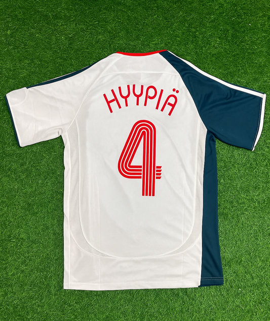 Sami Hyppiä Liverpool 2006 2007 White Retro Football Jersey