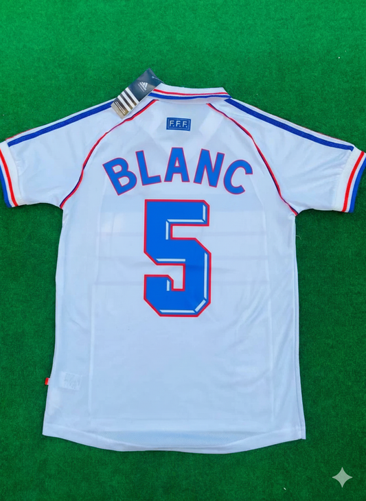 France World Cup 1998 Laurent Blanc Retro Football Jersey