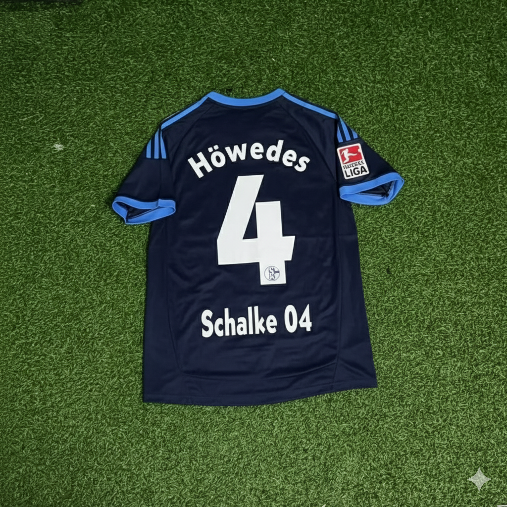 Benedikt Höwedes Schalke 04 Retro Away Heimtrikot 10-11 Rot Fußball