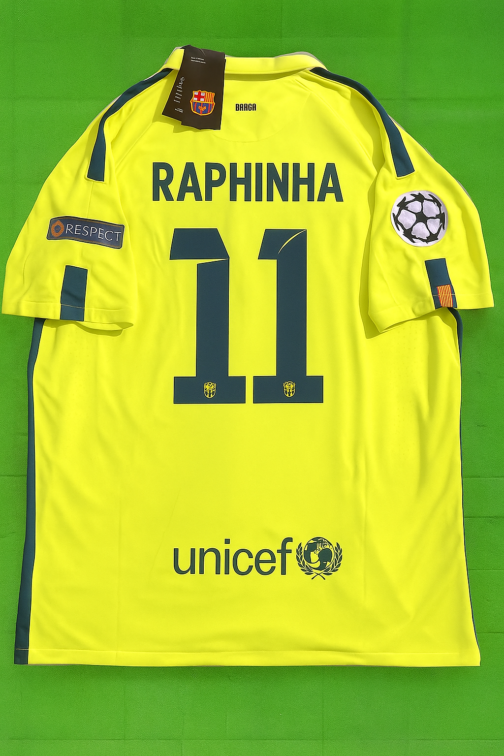 Raphinha 14/15 Retro Yellow Football Jersey