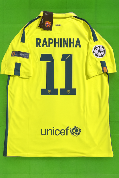 Raphinha 14/15 Retro Yellow Football Jersey