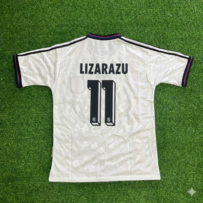 Bixente Lizarazu Bayern Munich 1997-1998 Away White Retro Football Jersey Collection