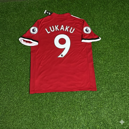 Romelu Lukaku Manchester United 2017/18 Red Retro Football Jersey Collection