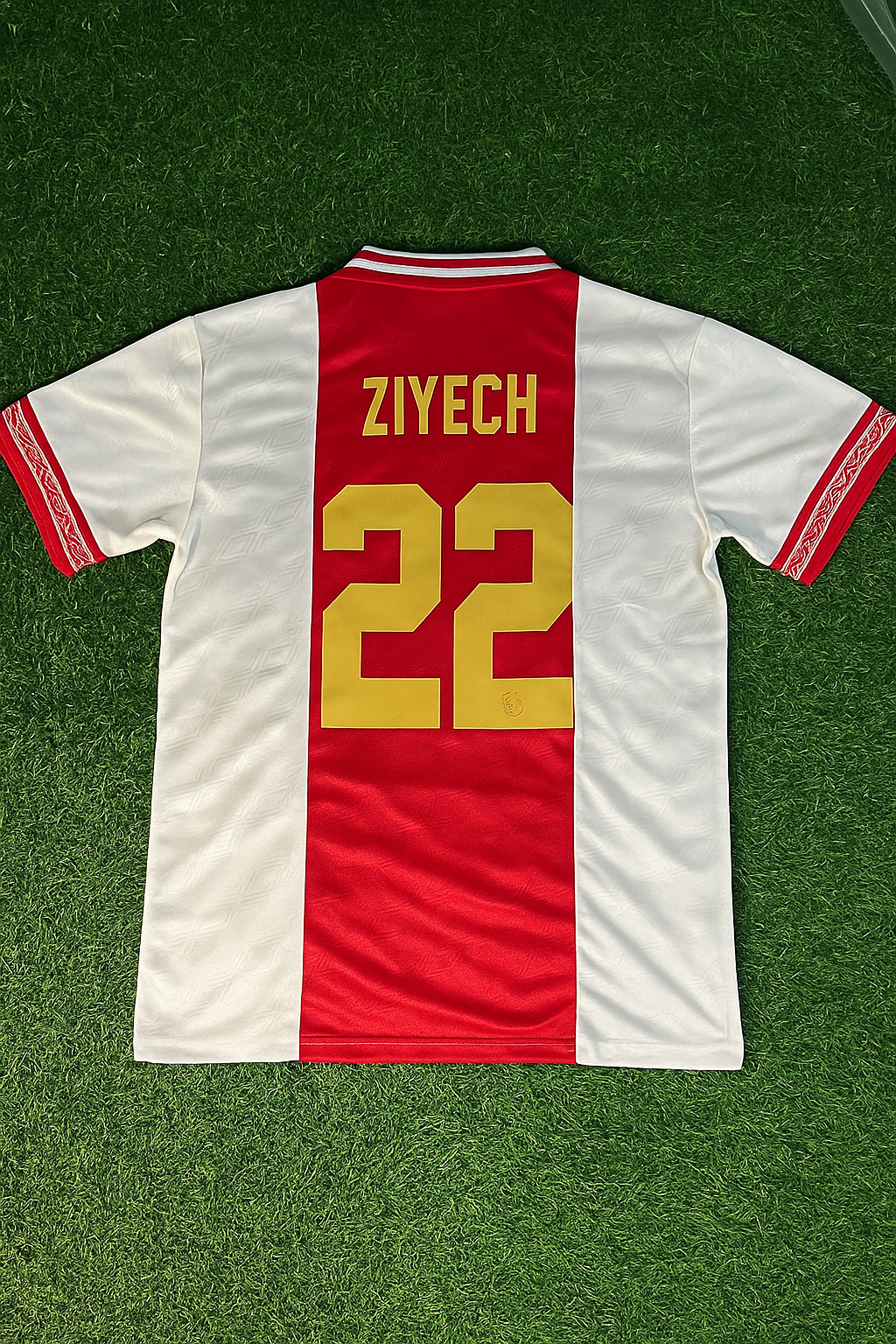 Hakim Ziyech Ajax Retro Golden Printing Football Jersey