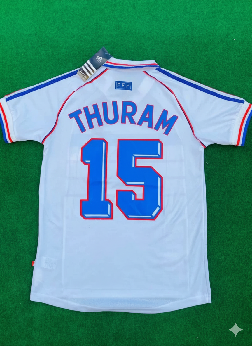 France World Cup 1998 Lilian Thuram Retro Football Jersey