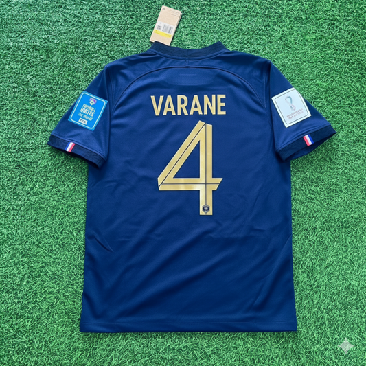France World Cup 2022 Raphael Varane Final Retro Football Jersey