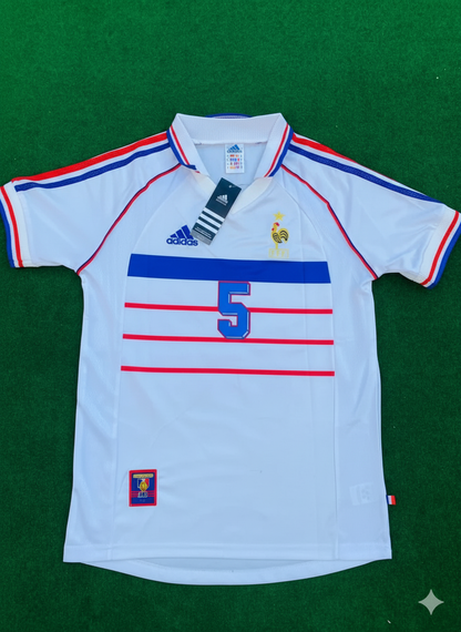 France World Cup 1998 Laurent Blanc Retro Football Jersey