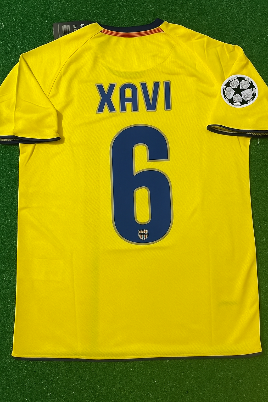 Xavi Hernandez 2008/09 Barcelona Yellow Retro Football Jersey