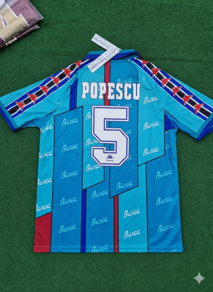 Gheorghe Popescu Barcelona 1996 1997 Retro Football Jersey Kit