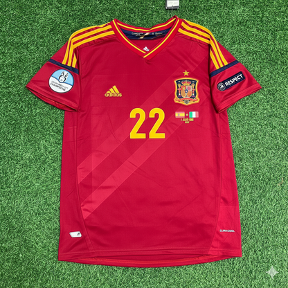 Spain EURO 2012 Jesus Navas Final Retro Football Jersey Kit